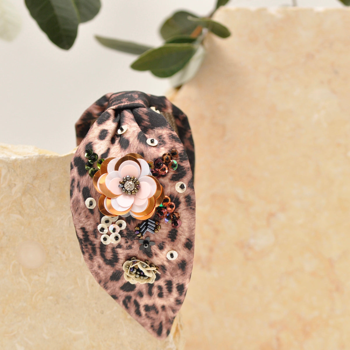 Diadema Animal Print Flor de Alheli