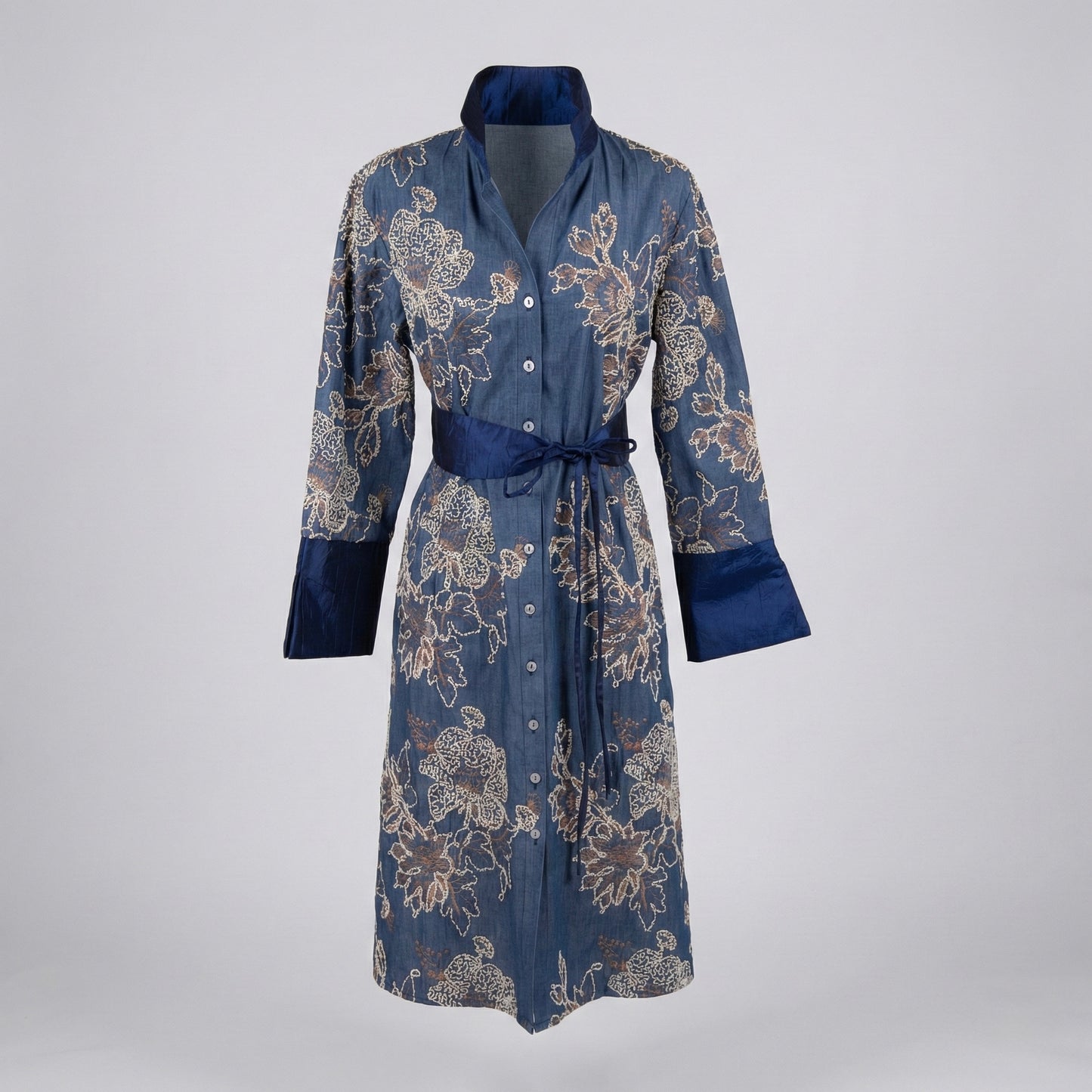 Vestido Flora Azul Noche