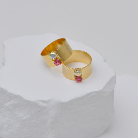 Anillo Duo de Cristales