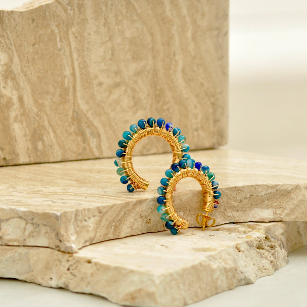 candongas stone hoops Medium