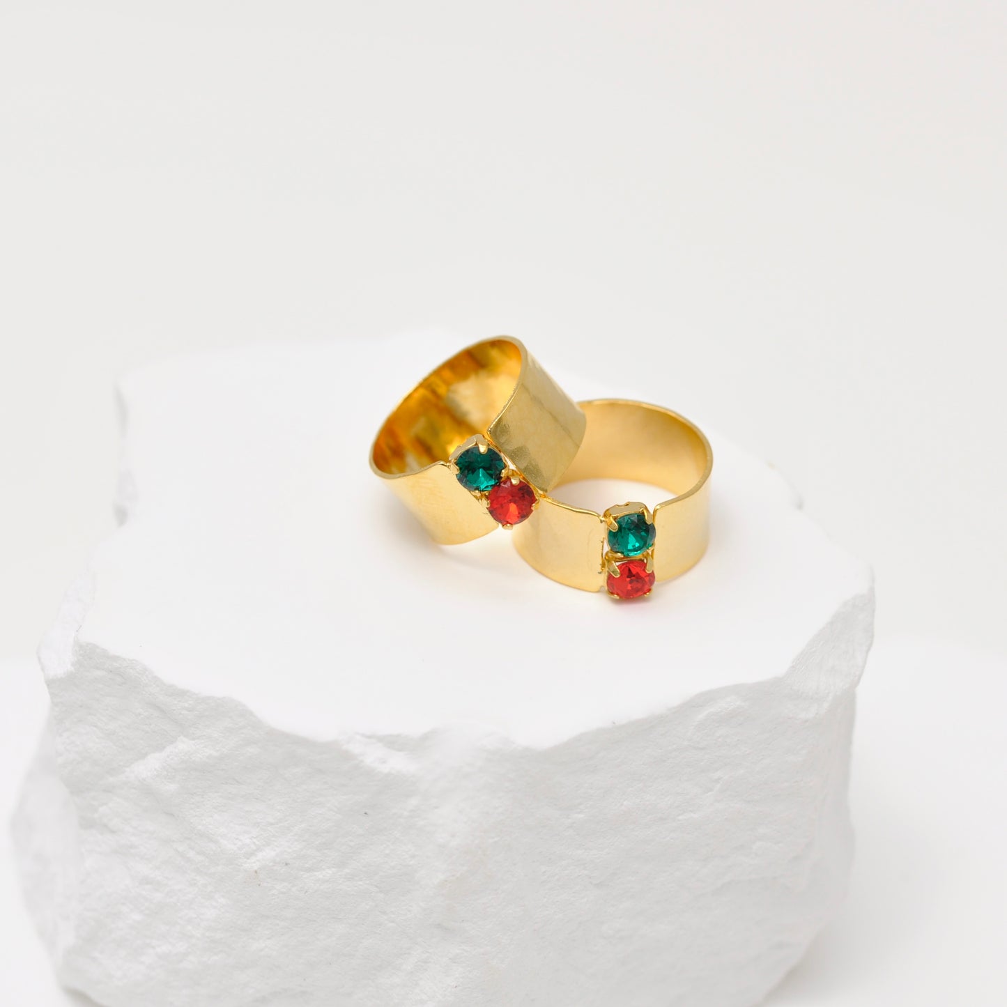 Anillo Duo de Cristales