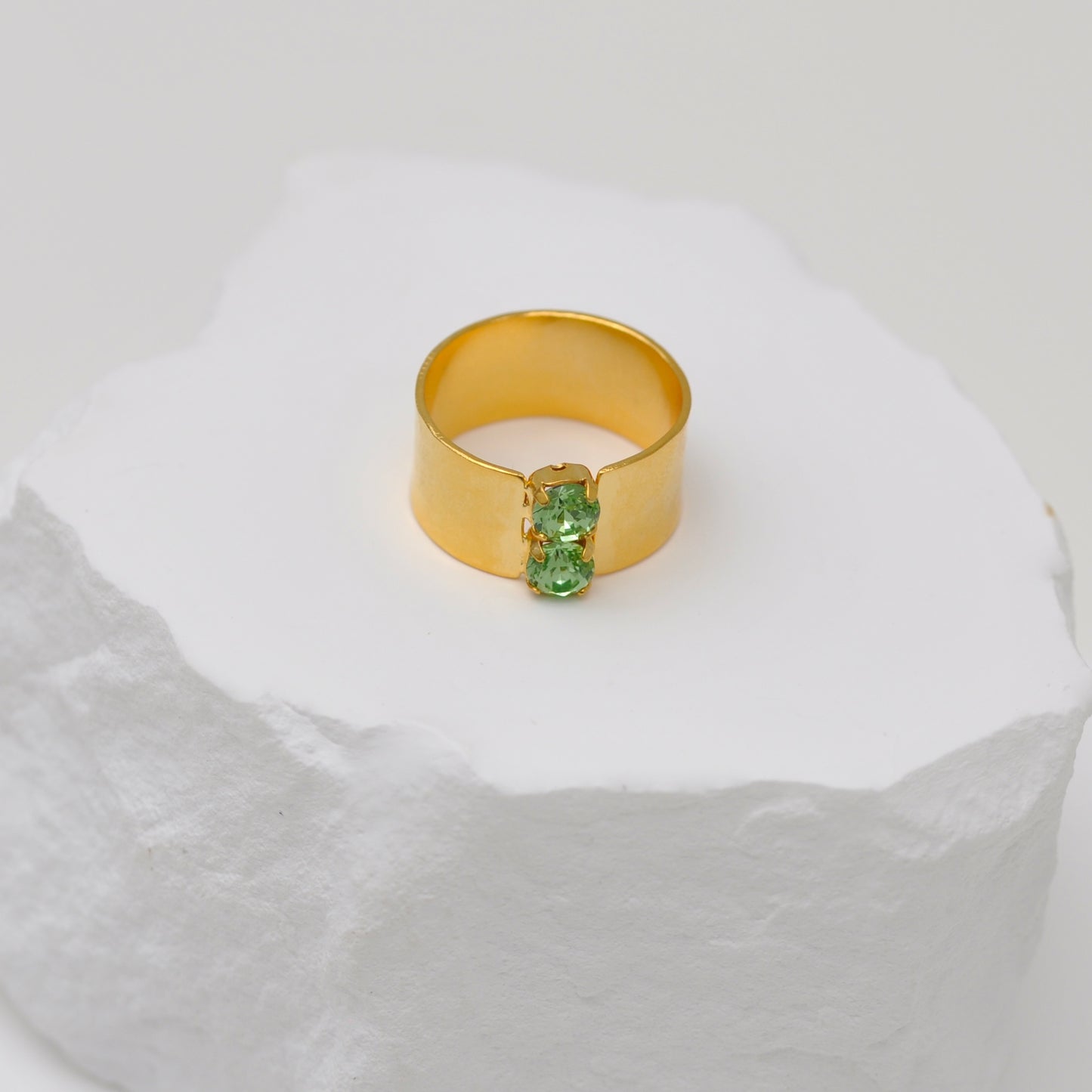 Anillo Duo de Cristales