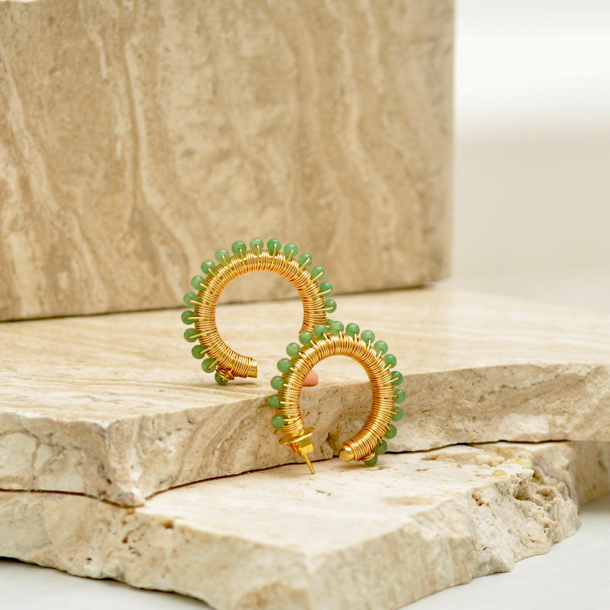 candongas wound stone hoops Medium