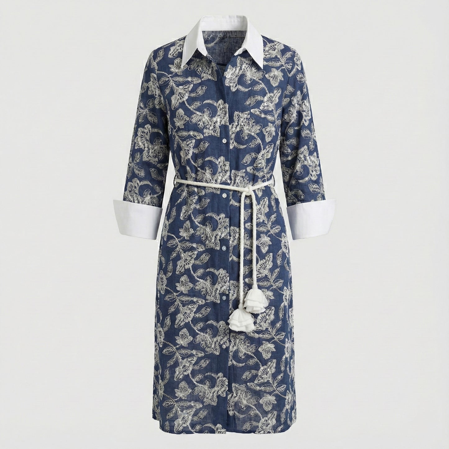 Vestido Floral Marino