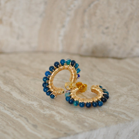 candongas stone hoops Small