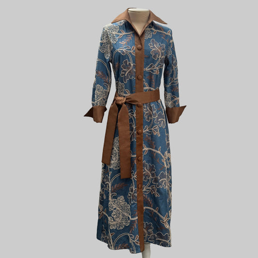 Vestido Flora Ocre