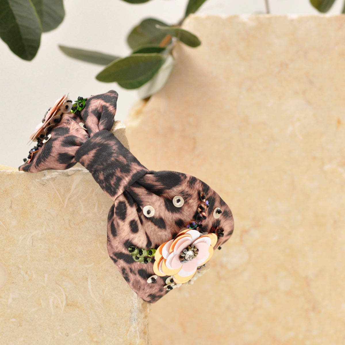 Diadema Animal Print Flor de Alheli