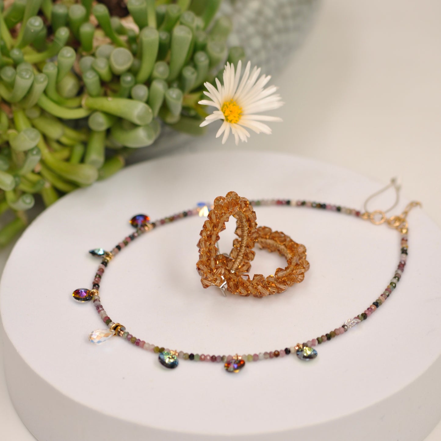 Candongas Bordadas Swarovski