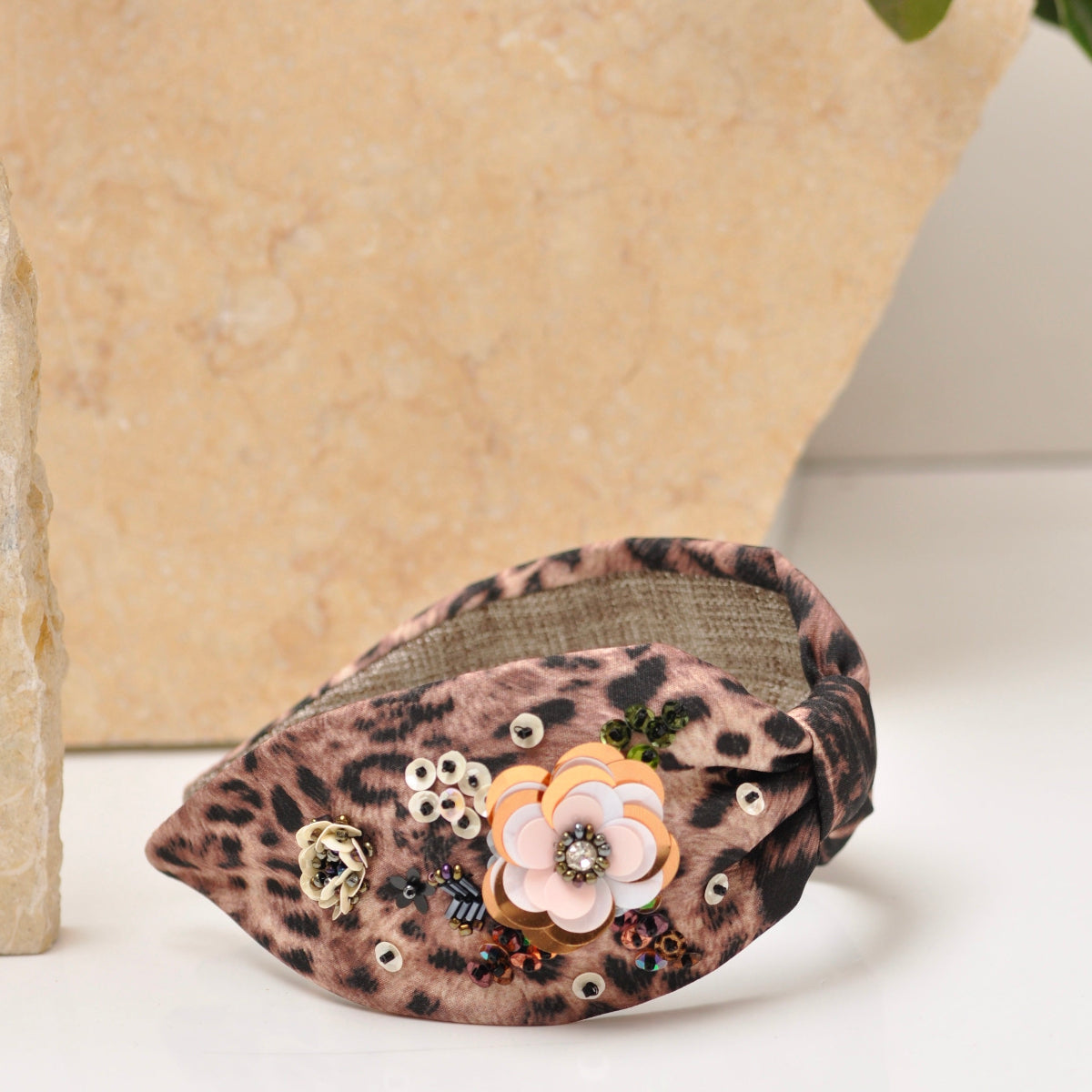 Diadema Animal Print Flor de Alheli