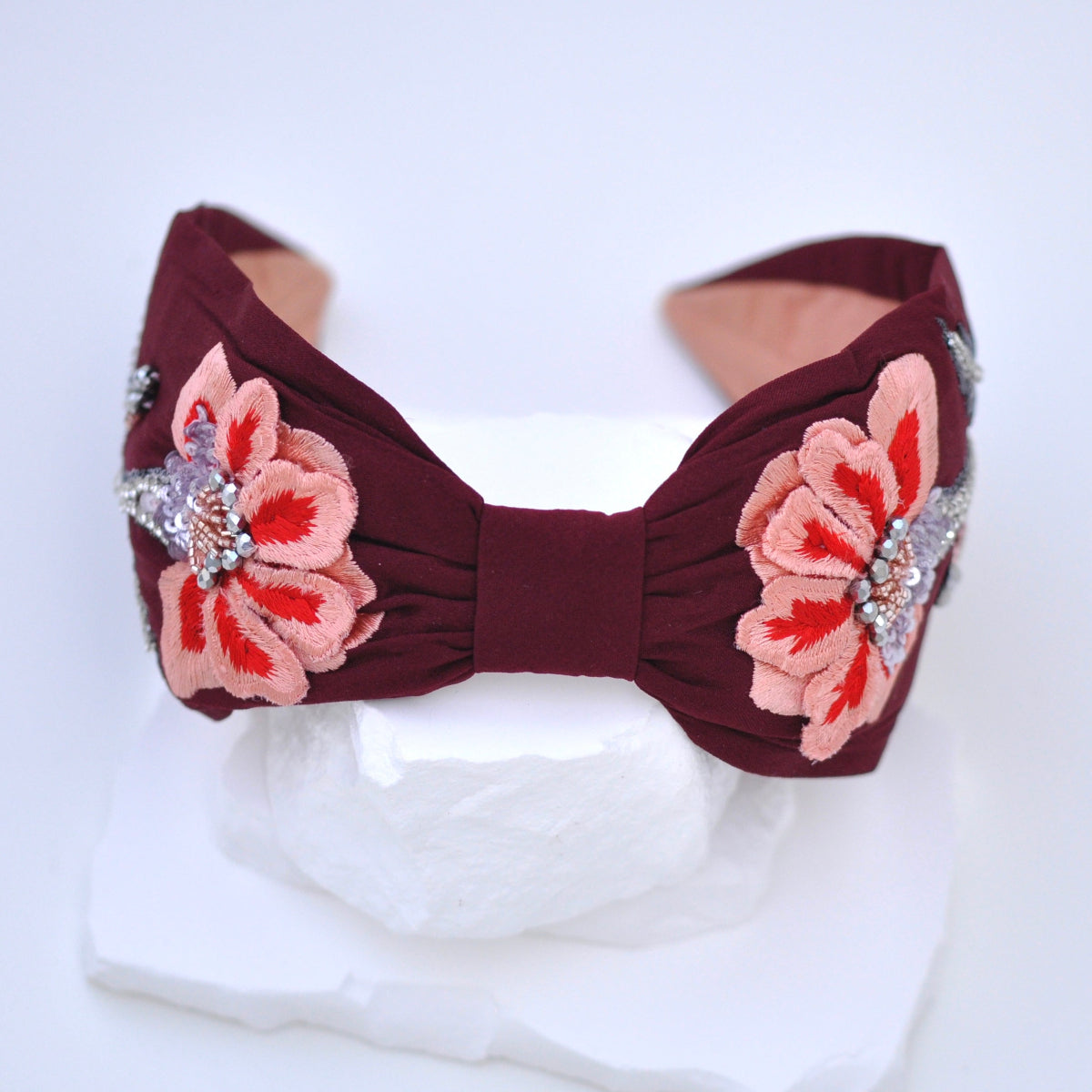 Diadema Flor de Rubí