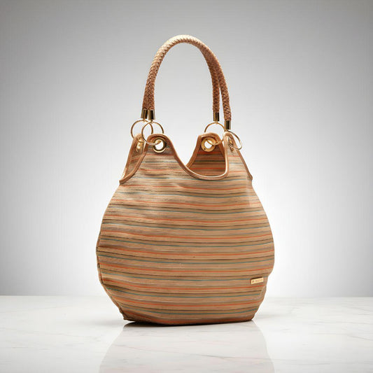 Bolso Round Yute Stripes | Ana Lince