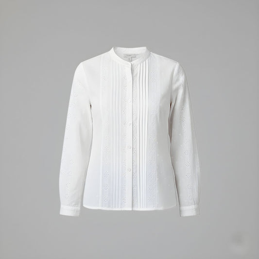 Camisa Algodón Blanca Bordada
