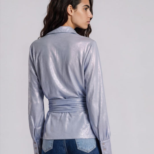 Camisa Cruzada Aura Perlada | Ana Lince - Colombia