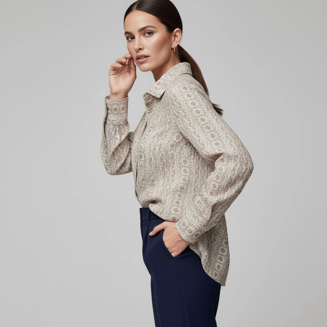 Camisa Lino con Bordados | Ana Lince