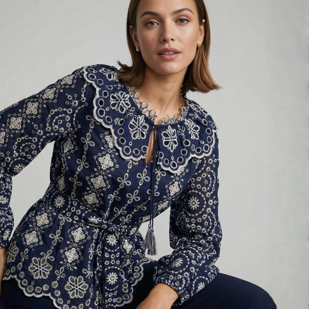 Camisa Marrakech Bordada | Ana Lince