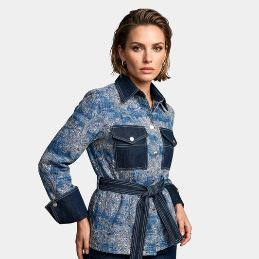 Chaqueta Indigo Celeste | Ana Lince