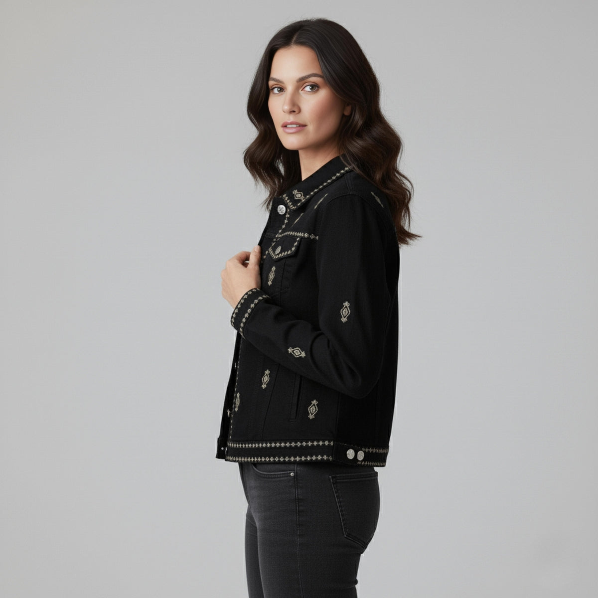 Chaqueta de Jean Negra | Ana Lince