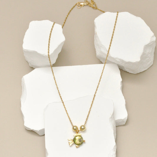 Collar cadena Pez Globo