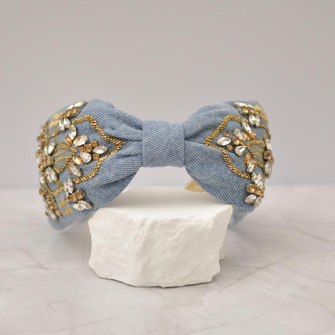 Diadema Denim Luxe | Ana Lince