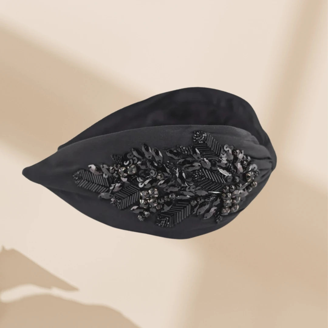 Diadema Destellos de Medianoche Negro | Ana Lince