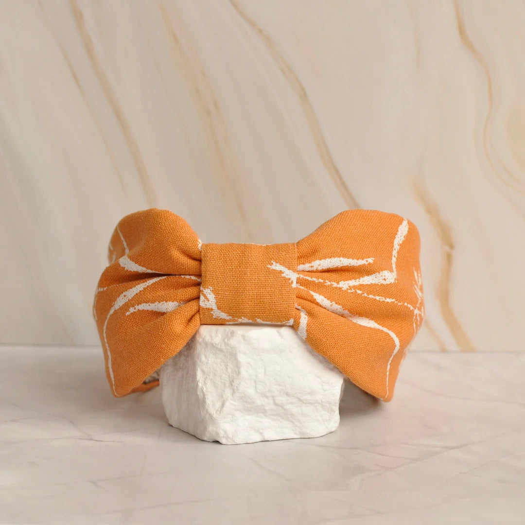 Diadema Lino Botánica Naranja | Ana Lince