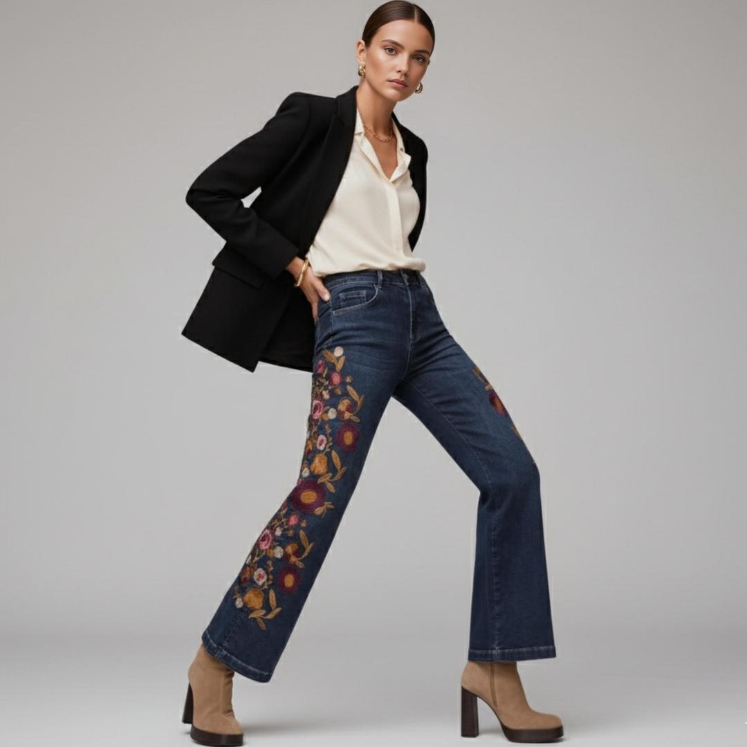 Jean Bordado Floral Provenza | Ana Lince