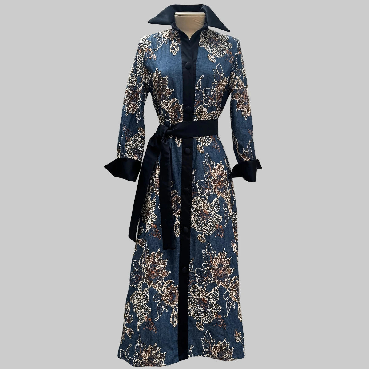 Vestido Flora Azul Noche