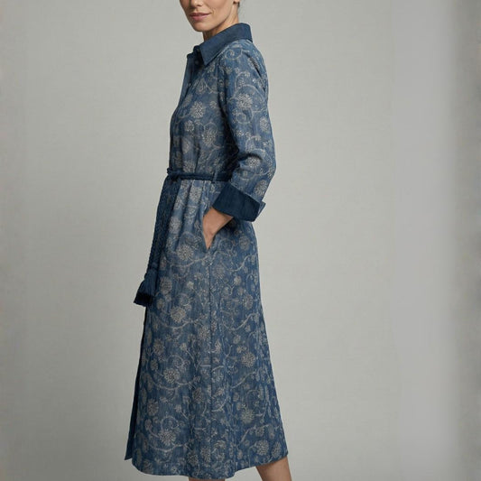 Vestido Indigo Botanico | Ana Lince