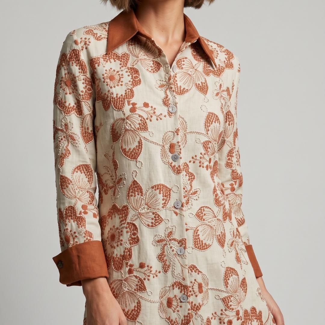 Vestido Lino Bruma de otoño | Ana Lince