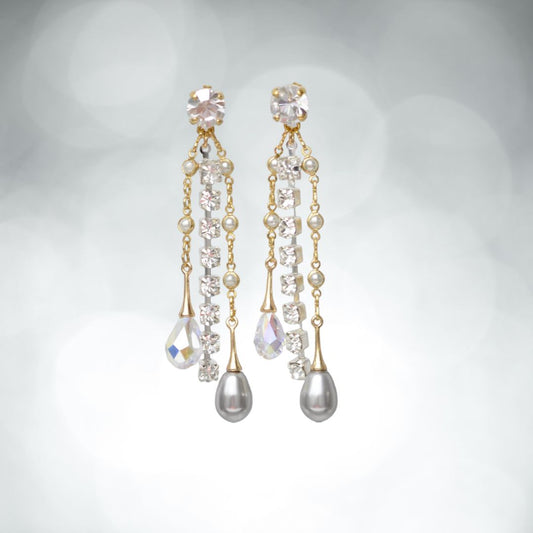 Aretes Cascada Cristales - Ana Lince Accesorios - Accesorios para Mujer - Atemporales & Sostenibles