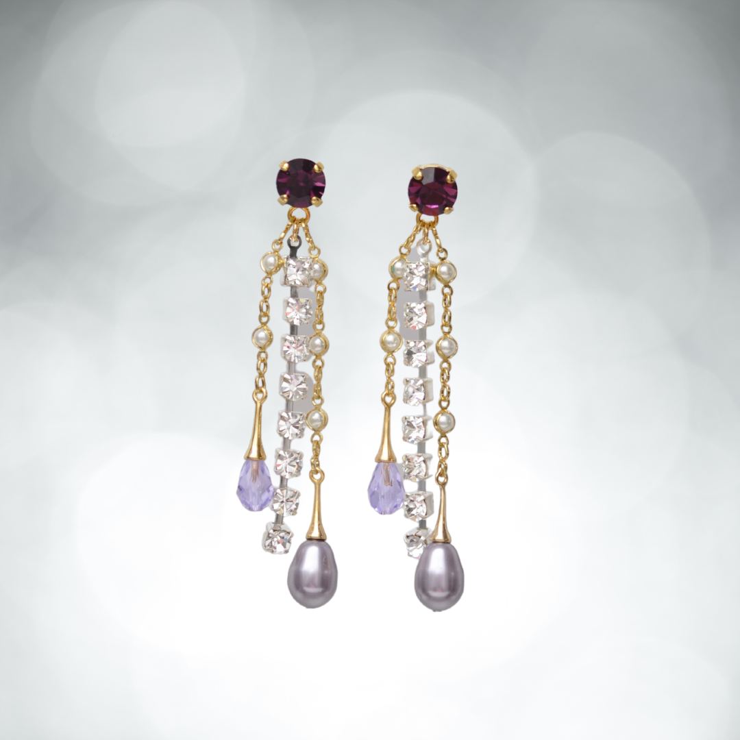 Aretes Cascada Cristales - Ana Lince Accesorios - Accesorios para Mujer - Atemporales & Sostenibles