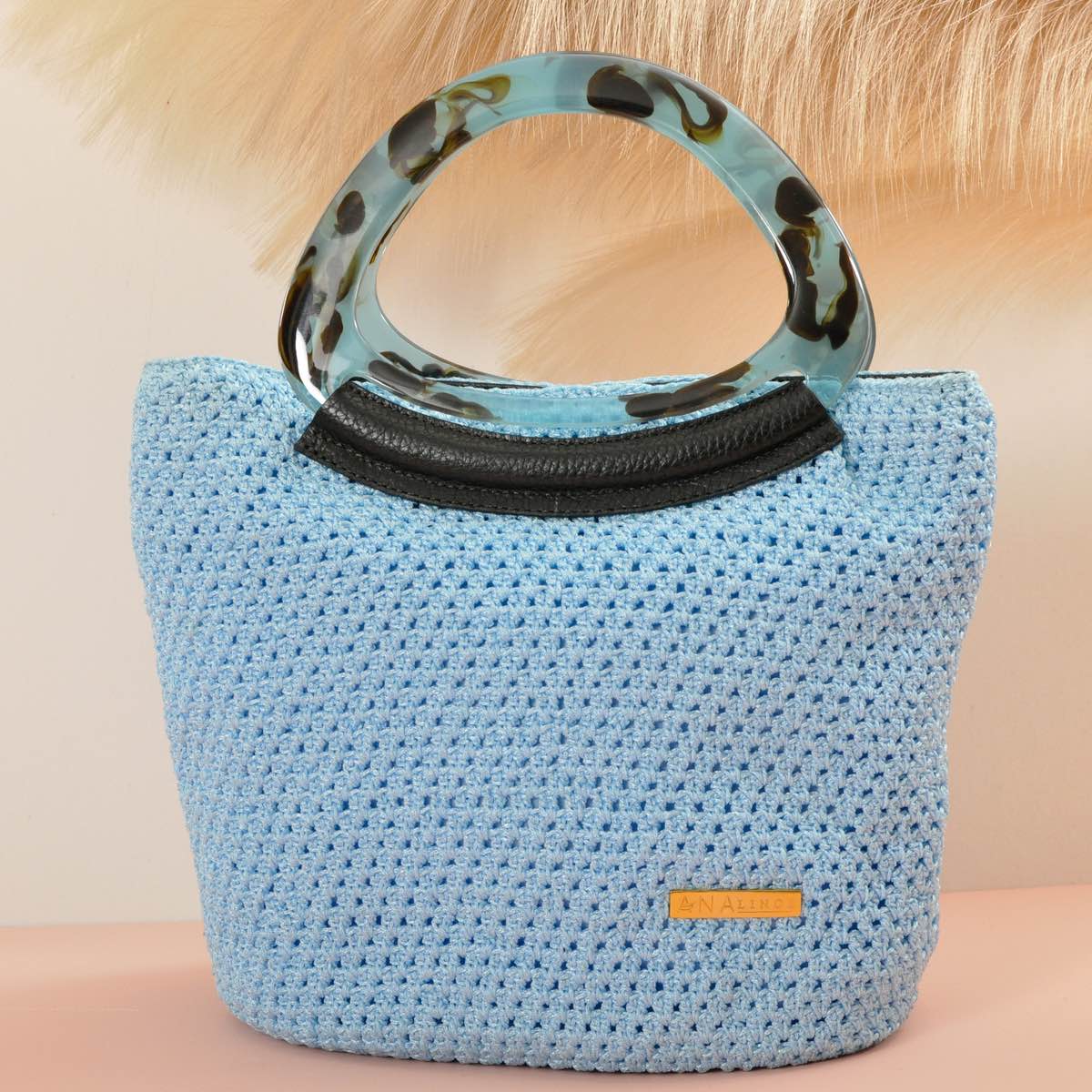 Bolsos Crochet Delux Light Blue - Ana Lince Accesorios - Accesorios para Mujer - Atemporales & Sostenibles