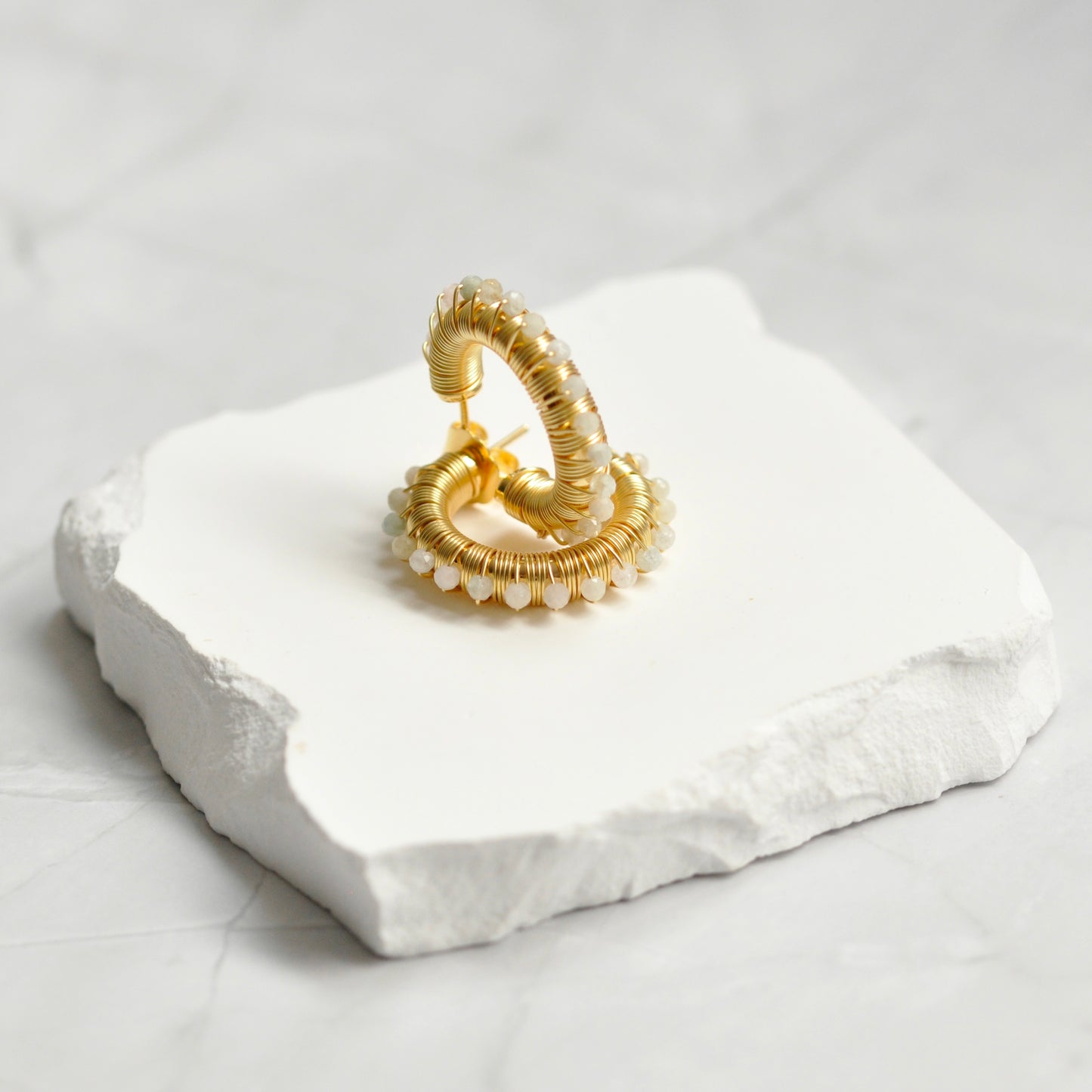 candongas stone hoops Small