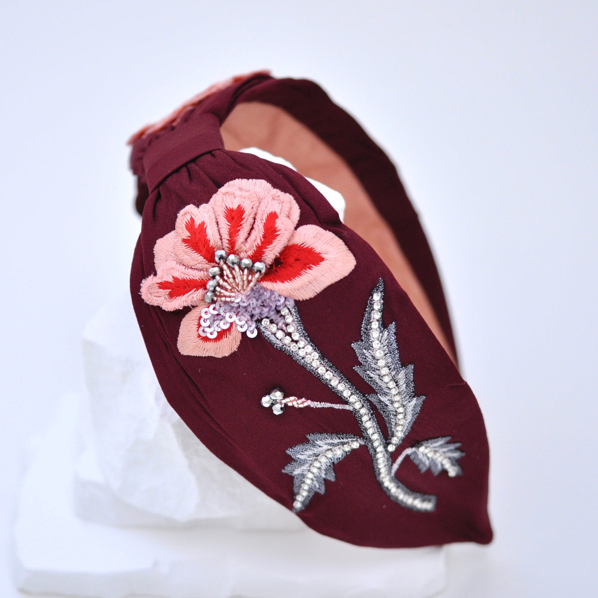 Diadema Flor de Rubí