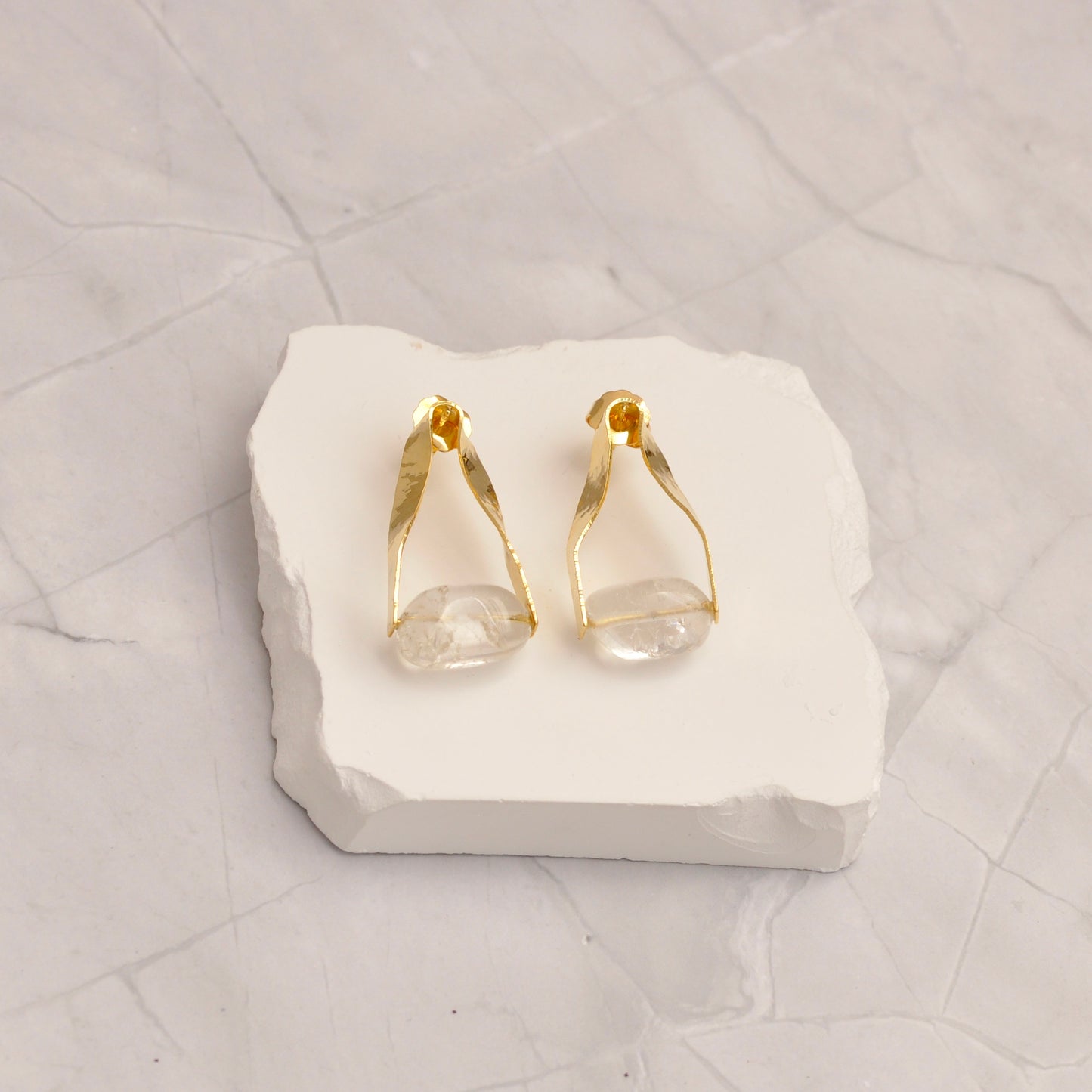 Aretes Gota de Cuarzo