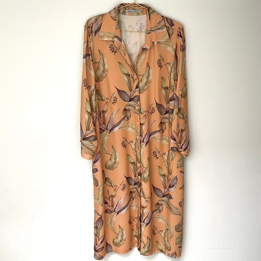 Camisero Seda Estampada Rosada