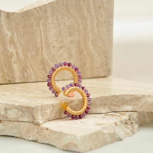 candongas stone hoops Medium