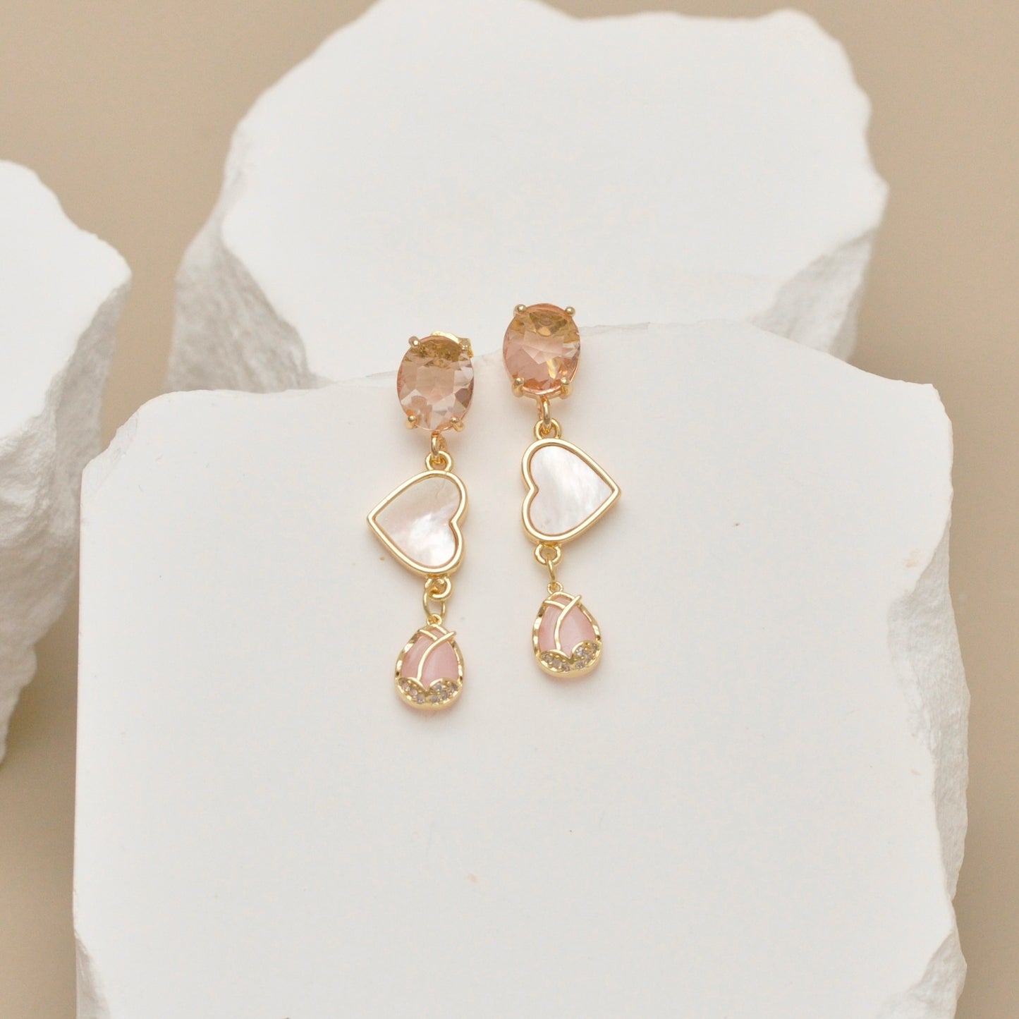 Aretes Corazón de Nacar