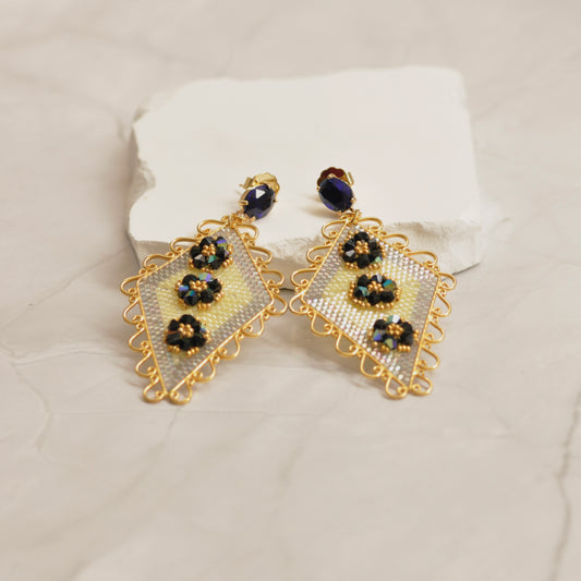 Aretes Celosía Noir | Ana Lince