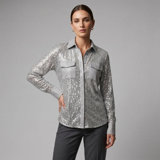Blusa Elysian | Ana Lince - Colombia (Lino & Micro-lentejuelas)