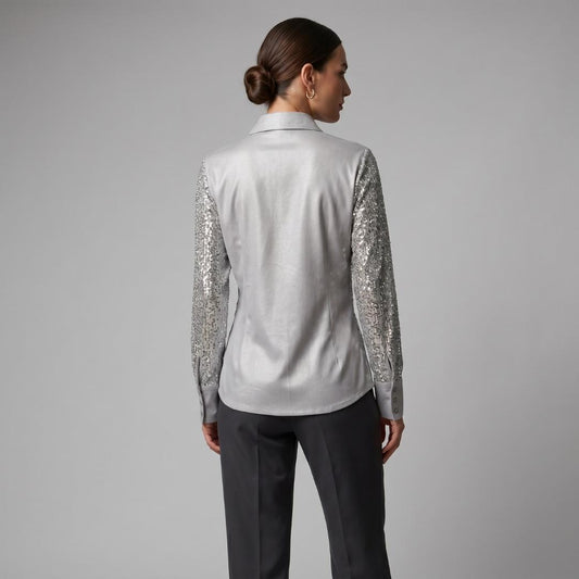 Blusa Elysian | Ana Lince - Colombia (Lino & Micro-lentejuelas)