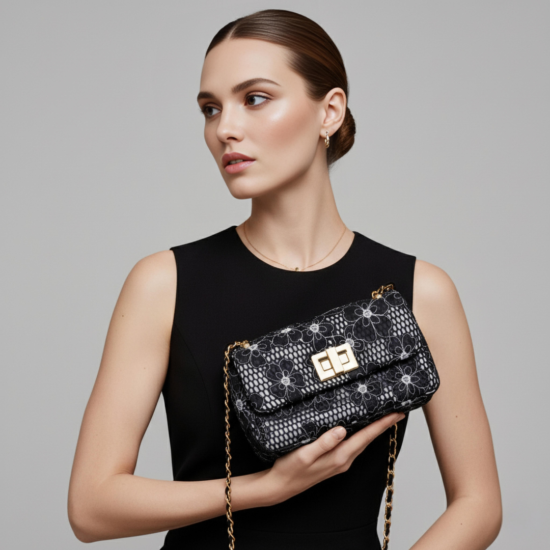 Bolso Lullu Baguette Black | Ana Lince