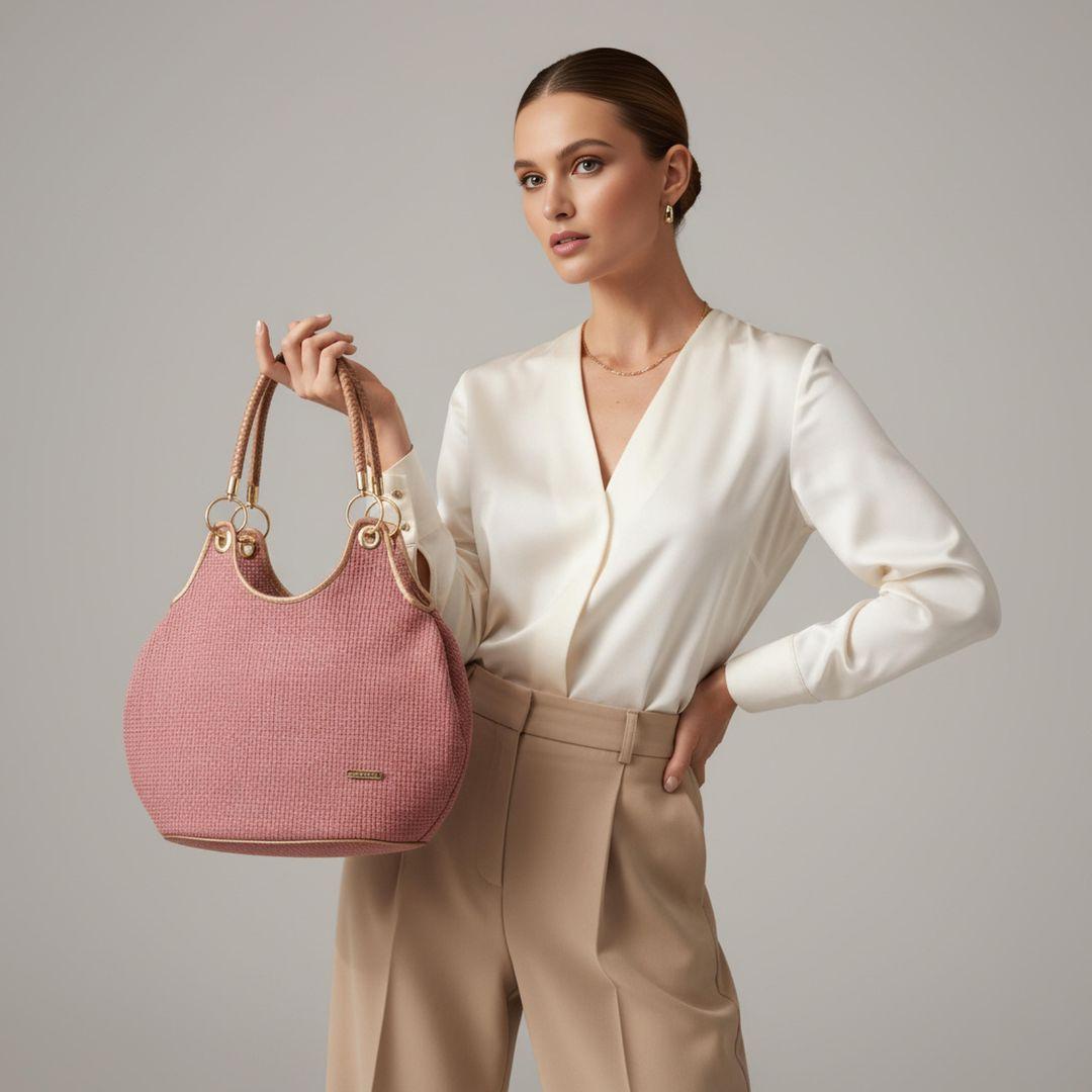 Bolso Round Yute Pink | Ana Lince
