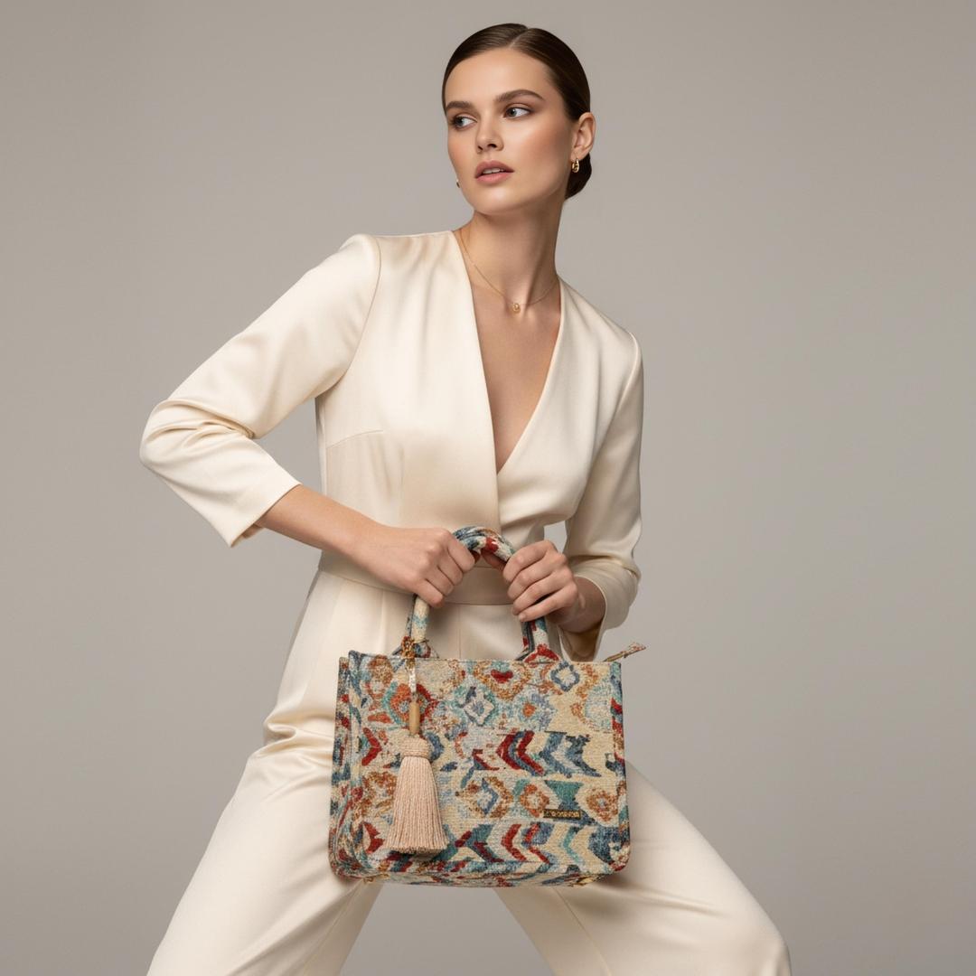Bolso Tote Half Blue Lagoon | Ana Lince