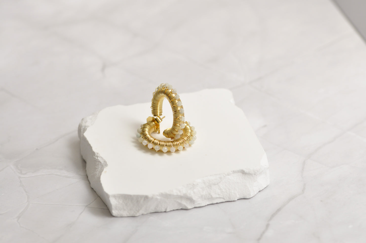 candongas stone hoops Small