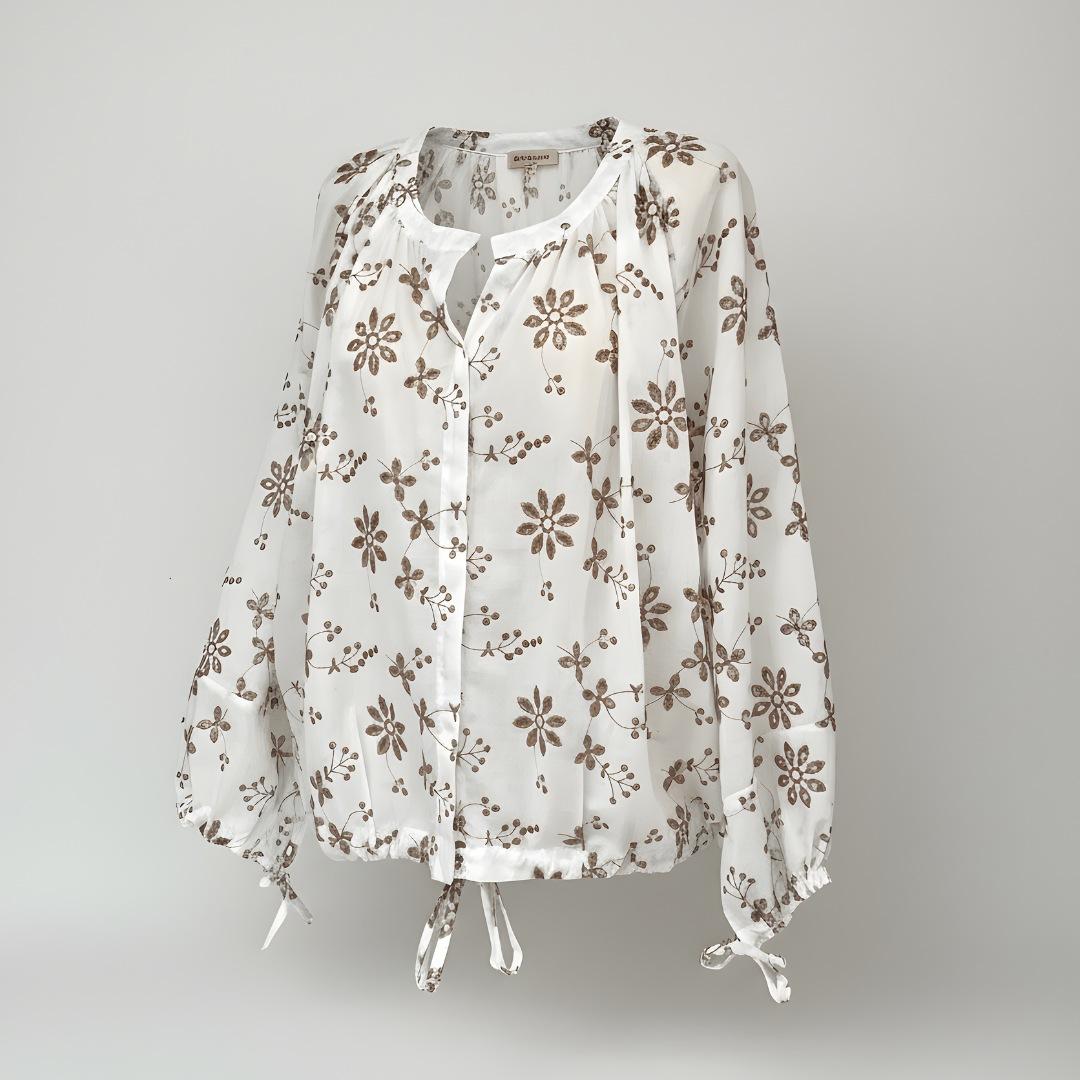 Camisa Algodón Bordada Flores | Ana Lince