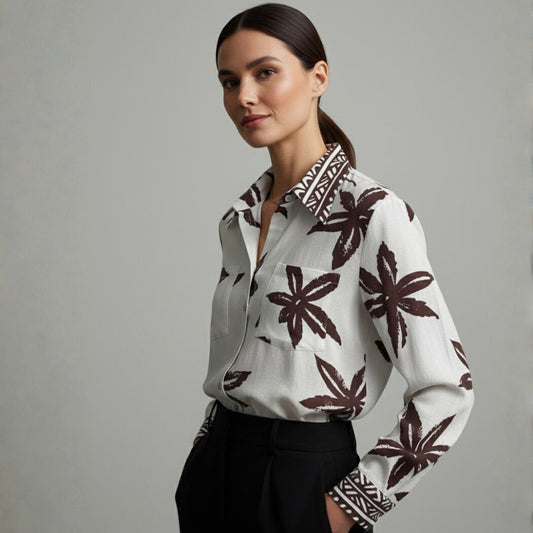 Camisa Brisa Botanica Hojas | Ana Lince