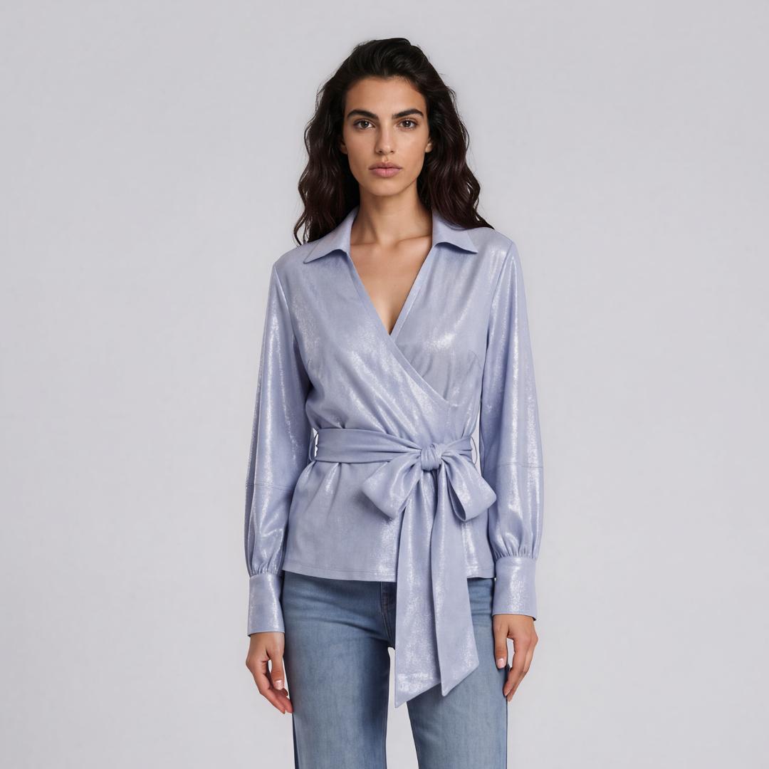 Camisa Cruzada Aura Perlada | Ana Lince - Colombia