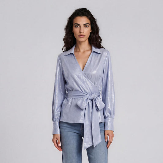 Camisa Cruzada Aura Perlada | Ana Lince - Colombia