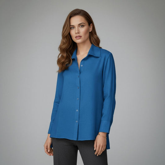 Camisa Lino Manga Larga | Ana Lince
